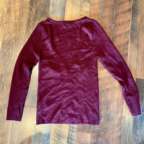 FREE PEOPLE Maya Swit Cardi Burgundy - Picture 7 of 9